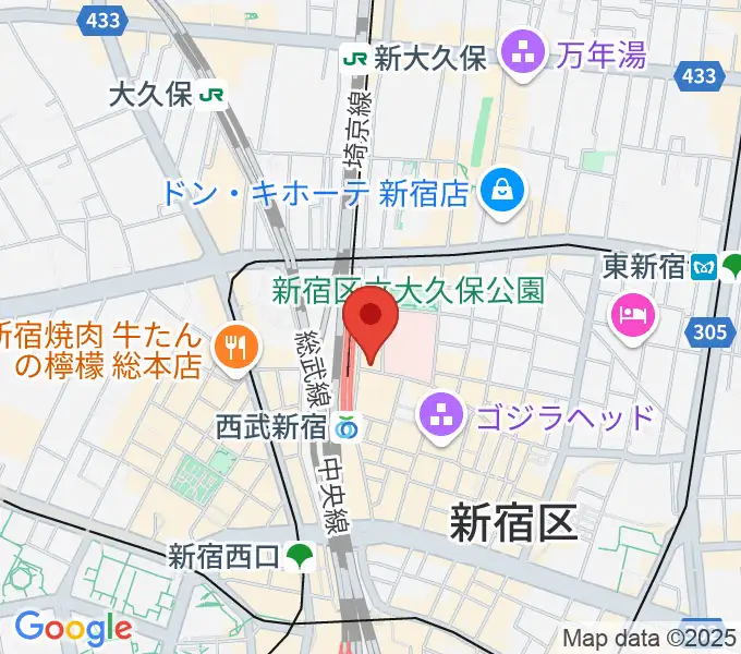 新宿マーブルの地図