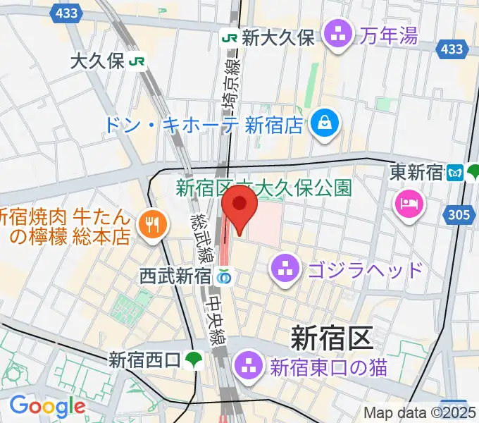 新宿マーブルの地図