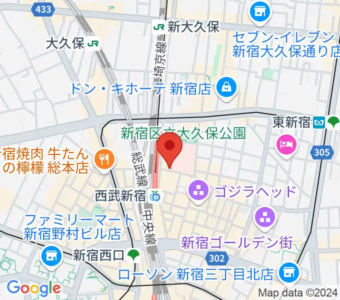 新宿MARZの地図