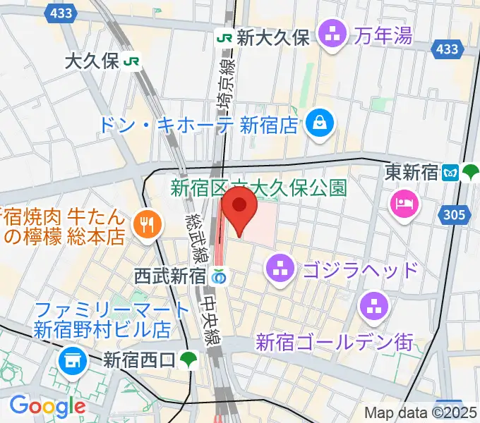新宿MARZの地図