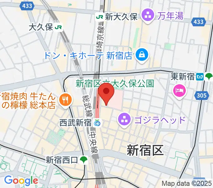 新宿MARZの地図