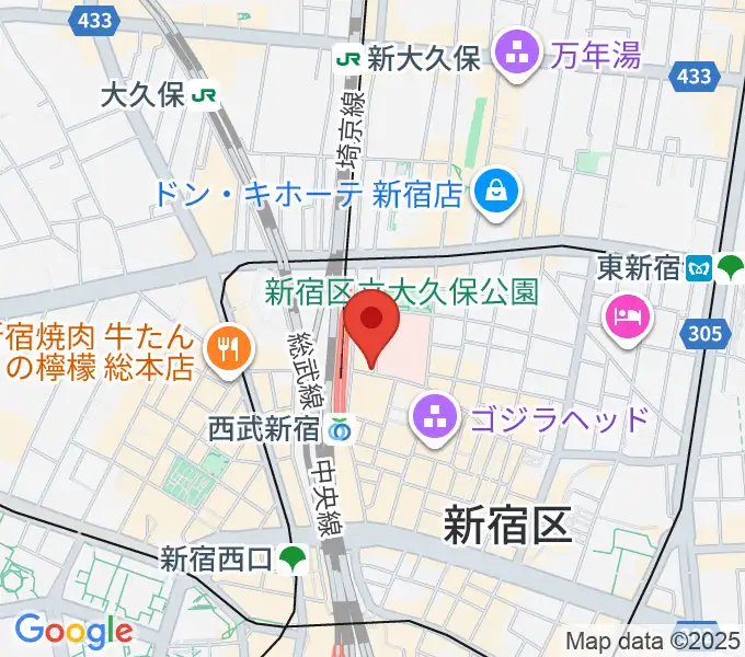 新宿MARZの地図
