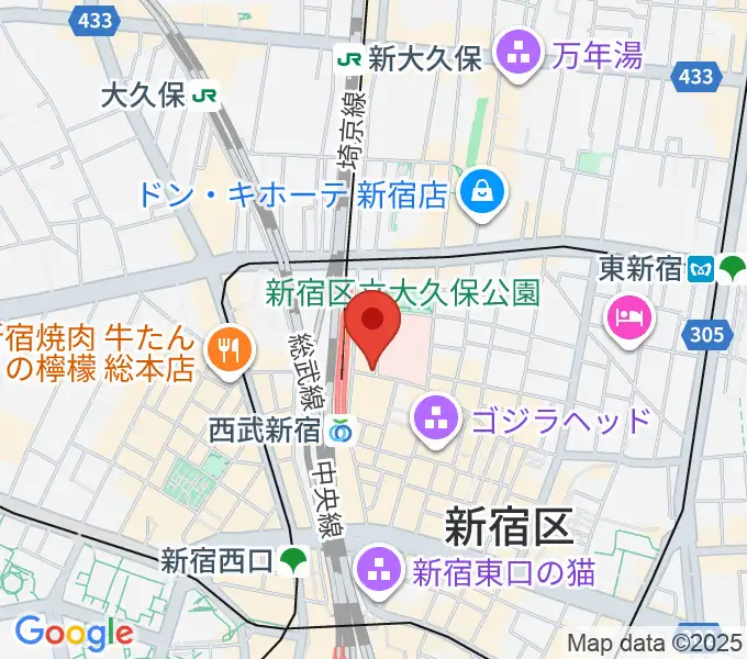 新宿MARZの地図