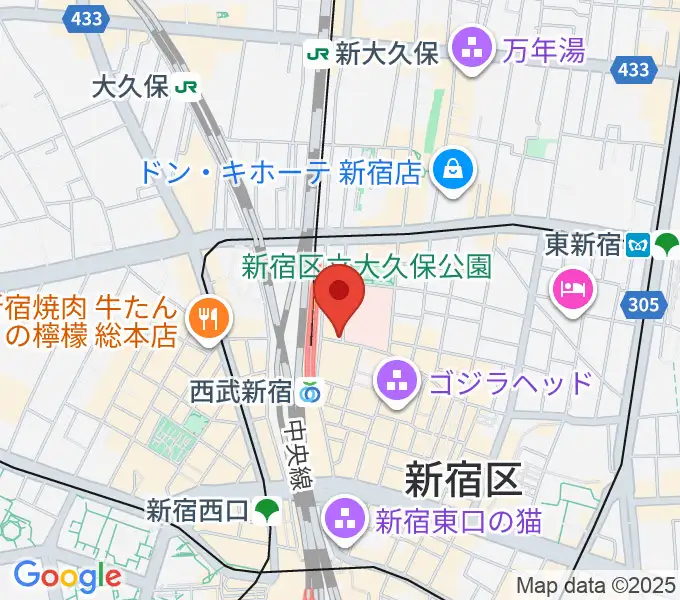 新宿MARZの地図