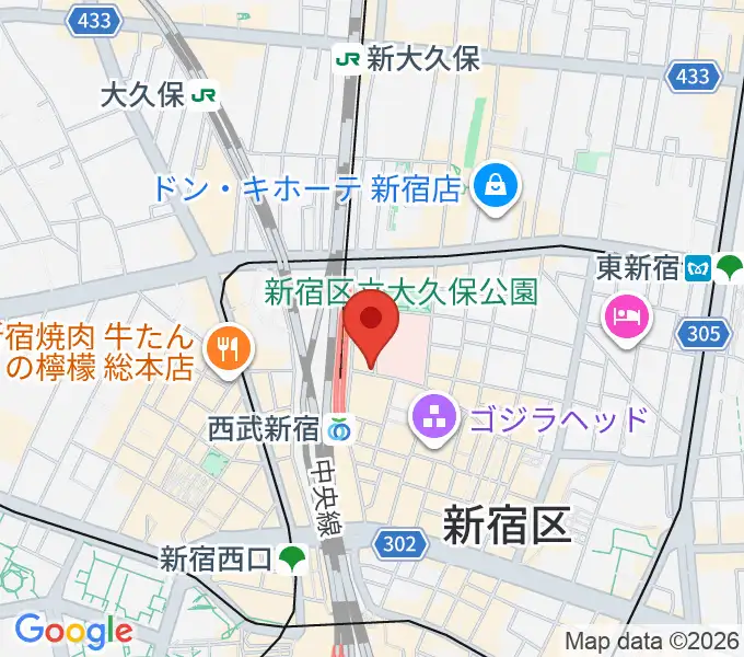 新宿MARZの地図
