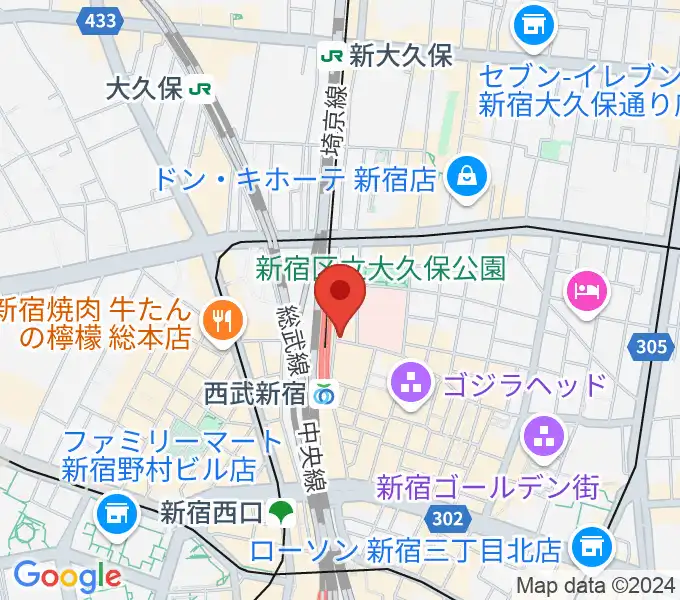 新宿Motion（Message inc.）の地図