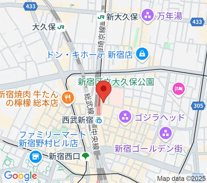 新宿Motion（Message inc.）の地図