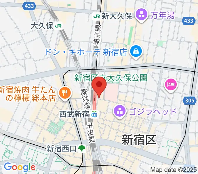 新宿Motion（Message inc.）の地図