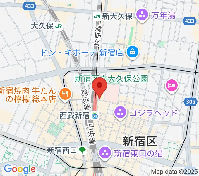 新宿Motion（Message inc.）の地図