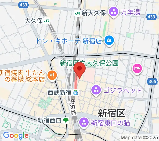 新宿Motion(Message inc.)の地図