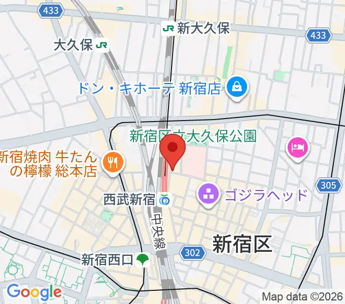 新宿Motion（Message inc.）の地図