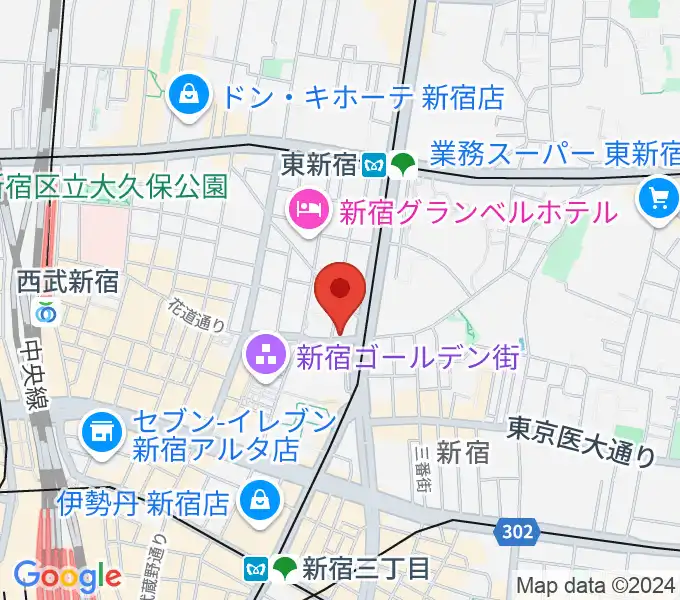 新宿ナインスパイスの地図