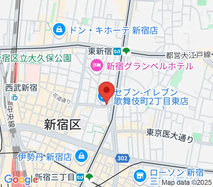 新宿ナインスパイスの地図