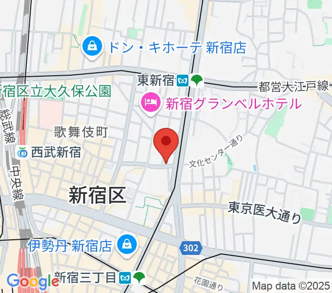 新宿ナインスパイスの地図