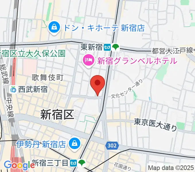 新宿ナインスパイスの地図