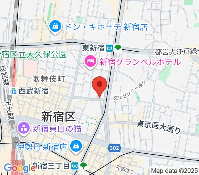 新宿ナインスパイスの地図