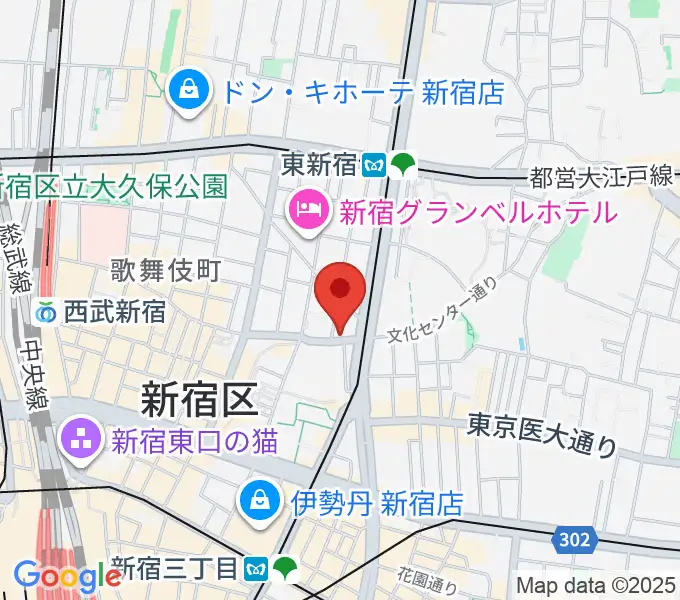 新宿ナインスパイスの地図