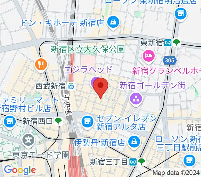 新宿ロフトプラスワンの地図