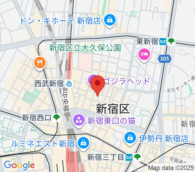 新宿ロフトプラスワンの地図