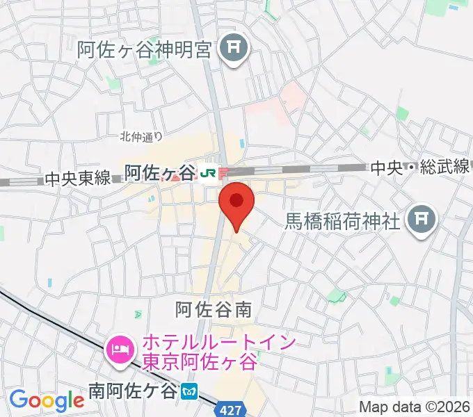 阿佐ヶ谷ロフトAの地図