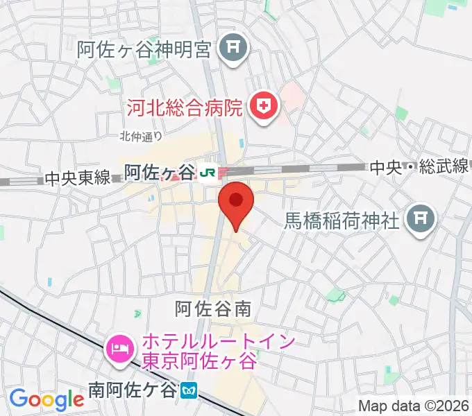 阿佐ヶ谷ロフトAの地図