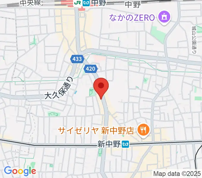 中野MOON STEPの地図