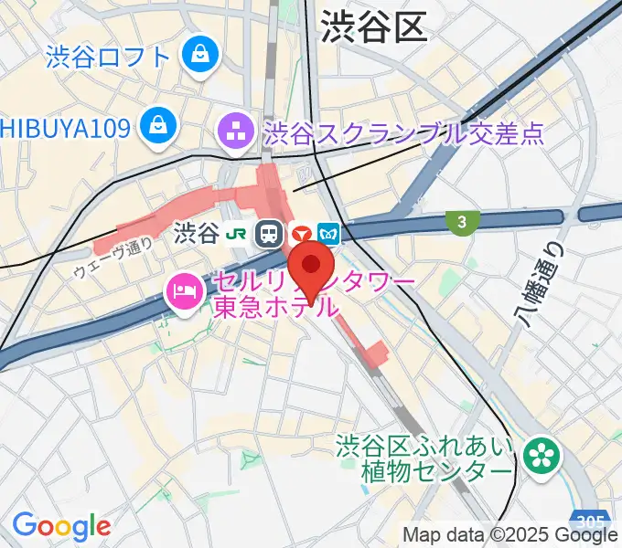 渋谷club 乙-kinoto-の地図