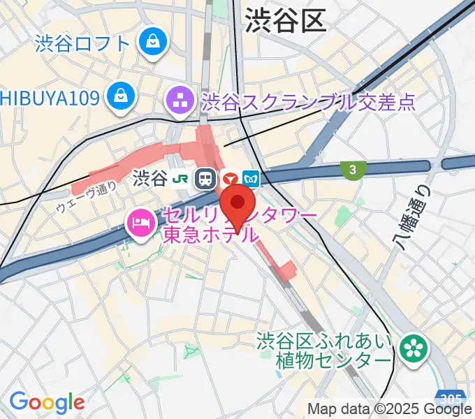 渋谷club 乙-kinoto-の地図