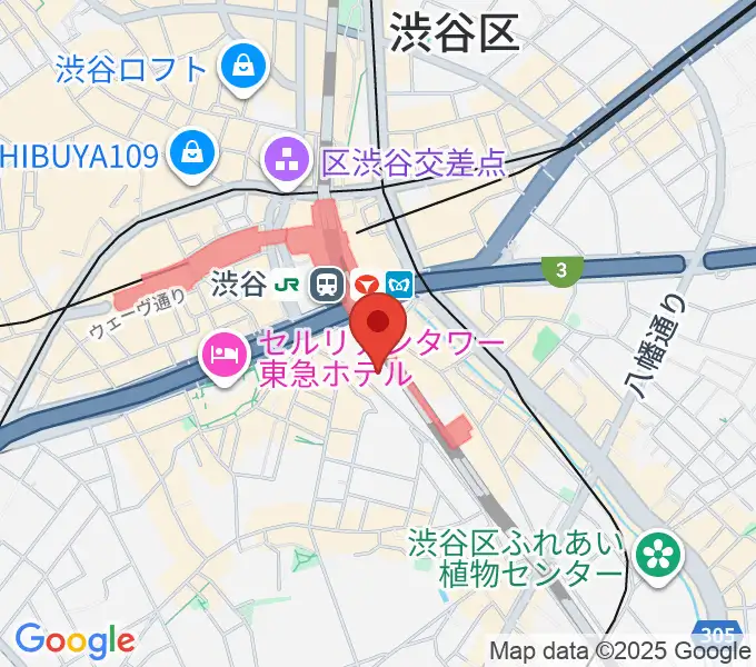 渋谷club 乙-kinoto-の地図