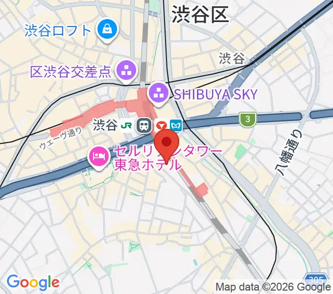 渋谷club 乙-kinoto-の地図
