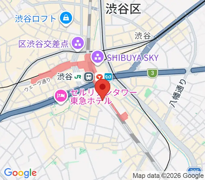 渋谷club 乙-kinoto-の地図