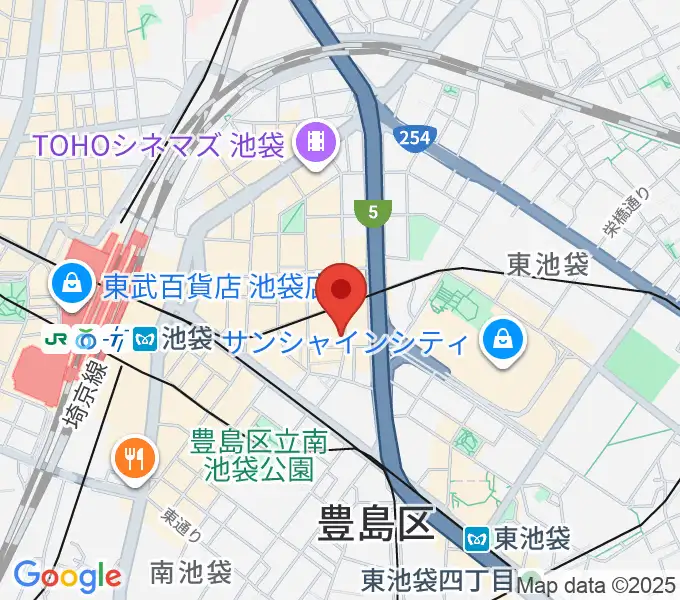 池袋Admの地図