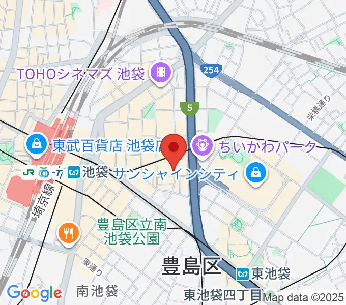 池袋Admの地図