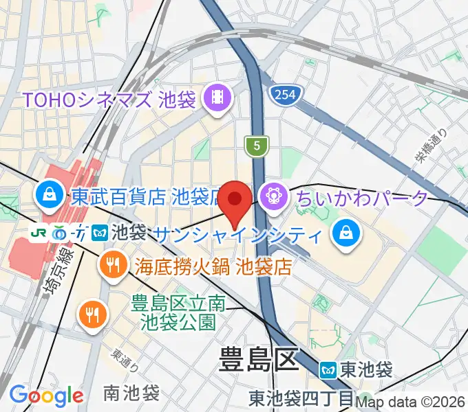 池袋Admの地図