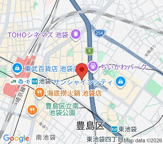 池袋Admの地図