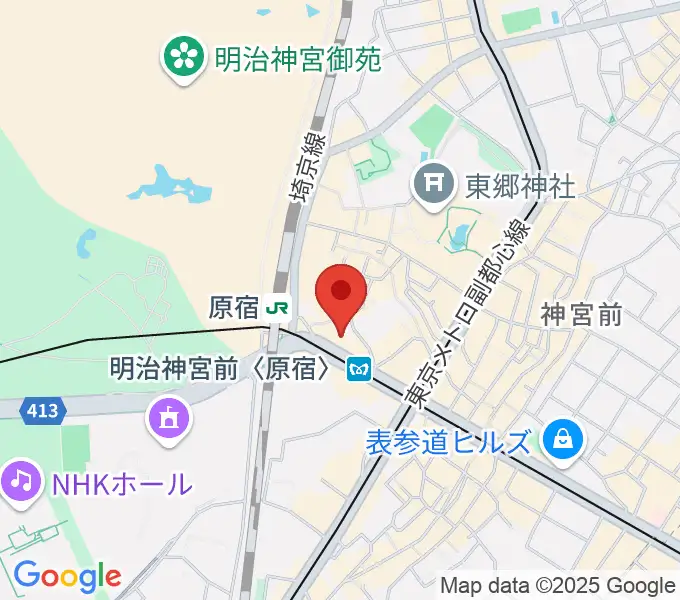 原宿クエストホールの地図