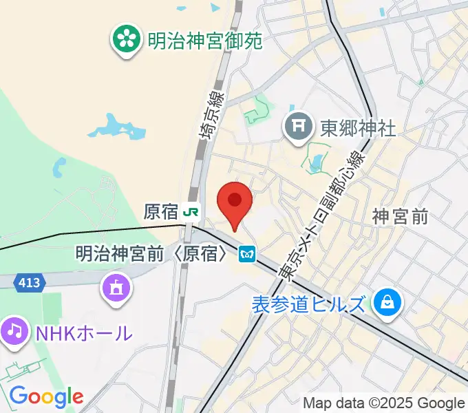 原宿クエストホールの地図