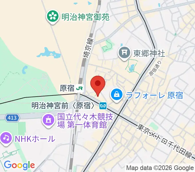 原宿クエストホールの地図