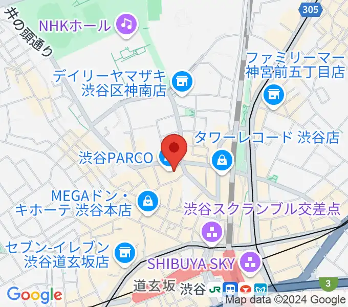 渋谷パルコ劇場の地図