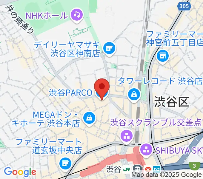 渋谷パルコ劇場の地図