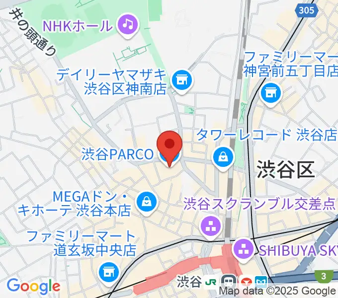 渋谷パルコ劇場の地図