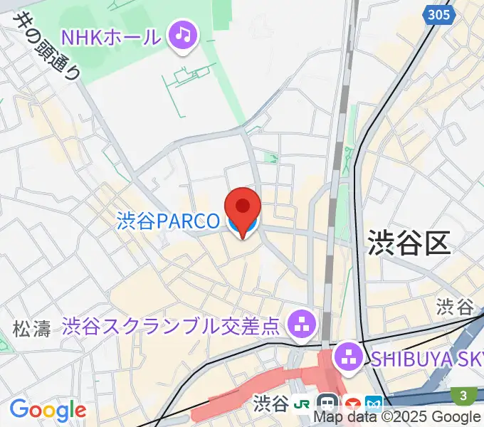 渋谷パルコ劇場の地図
