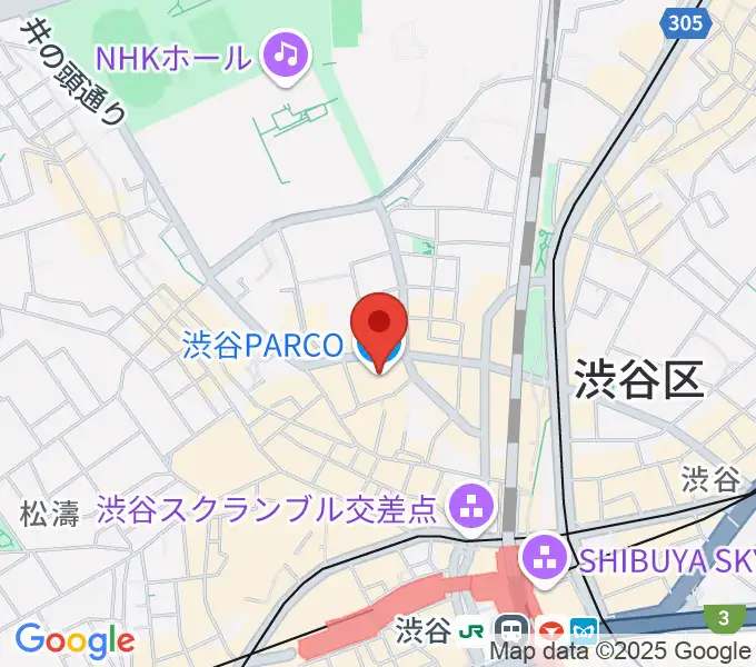 渋谷パルコ劇場の地図