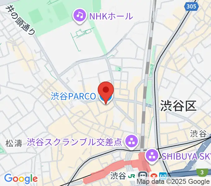 渋谷パルコ劇場の地図