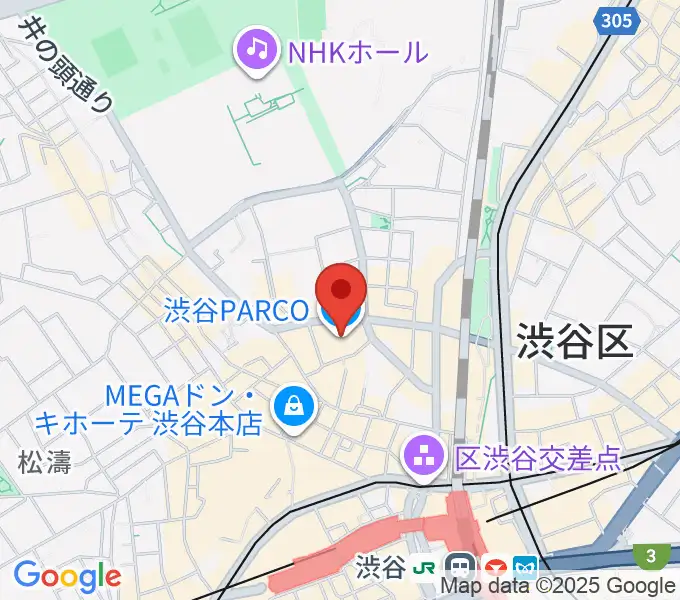 渋谷パルコ劇場の地図