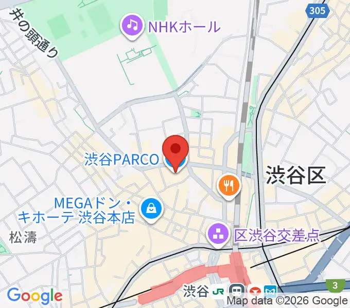 渋谷パルコ劇場の地図