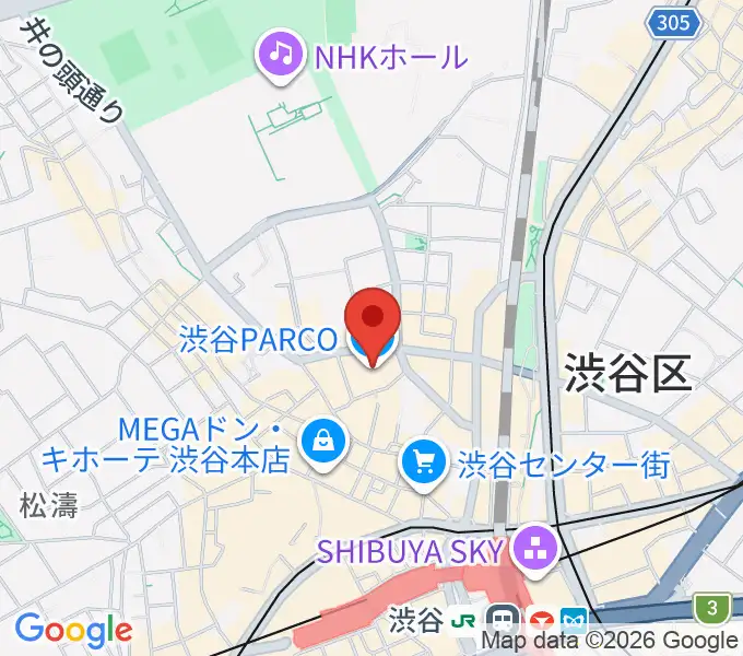 渋谷パルコ劇場の地図