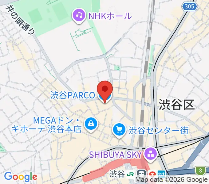 渋谷パルコ劇場の地図