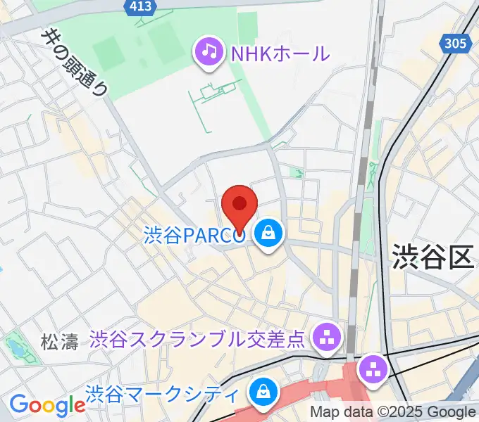渋谷THE GAMEの地図