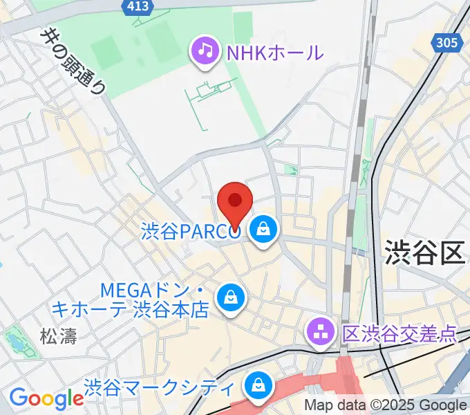 渋谷THE GAMEの地図